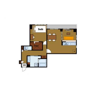 BraTTo牛込柳町ステーションフロント【Wi-Fi無料💻】牛込柳町駅まで2分｜家具家電付き｜すぐに暮らせる快適ルーム♪｜の間取り図