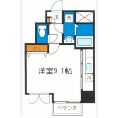 【🎉初期費用オフ｜お得なキャンペーン】【禁煙🚭/Wi-Fi無料🌐】マイナビSTAY広島京橋町　303の間取り図