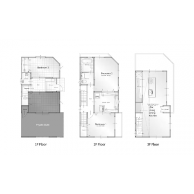 ワールドポテンシャル清水町3LDK🏠駅から徒歩5分の静かな住宅地！デザイナーズ一軒家3LDK🌈の間取り図