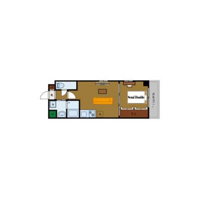 BraTTo肥後橋ビエラ【Wi-Fi無料💻】 肥後橋駅まで5分｜家具家電付き｜すぐに暮らせる快適ルーム♪｜の間取り図