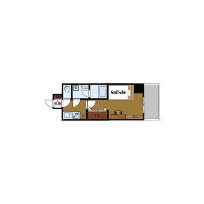 BraTTo京橋レクシア【Wi-Fi無料💻】京橋駅まで2分｜家具家電付き｜すぐに暮らせる快適ルーム♪｜の間取り図