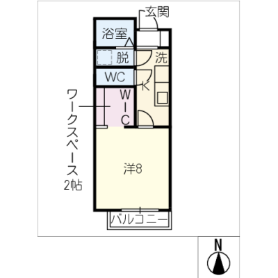 アルDEスリー東海市役所　203の間取り図