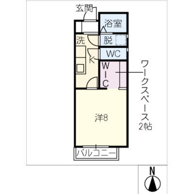アルDEスリー東海市役所　107の間取り図