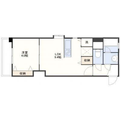 コルサントステイ大学病院Ⅰ303号室の間取り図