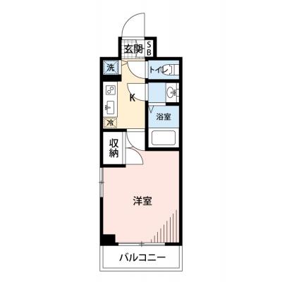 【🎉初期費用オフ｜お得なキャンペーン】【禁煙🚭/Wi-Fi無料🌐】マイナビSTAY勝どき　706の間取り図