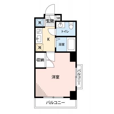 【🎉初期費用オフ｜お得なキャンペーン】【禁煙🚭/Wi-Fi無料🌐】マイナビSTAY勝どき　501の間取り図