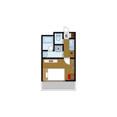 BraTTo京都梅小路メル（Cタイプ）【Wi-Fi無料💻】京都駅まで徒歩圏内｜家具家電付き｜すぐに暮らせる快適ルーム♪｜の間取り図