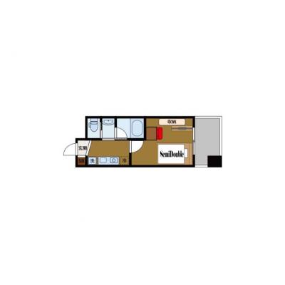 BraTTo京都梅小路メル（Bタイプ）【Wi-Fi無料💻】京都駅まで徒歩圏内｜家具家電付き｜すぐに暮らせる快適ルーム♪｜の間取り図