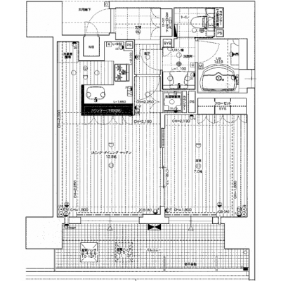 フリーステイ阿波座【阿波座駅徒歩2分】47㎡の広々1LDK／ダブルベッド完備／靭公園すぐの間取り図