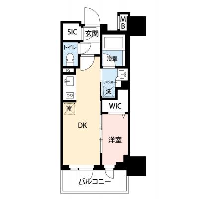 【🎉初期費用オフ｜お得なキャンペーン】【禁煙🚭/Wi-Fi無料🌐】マイナビSTAY西麻布メゾン　602の間取り図