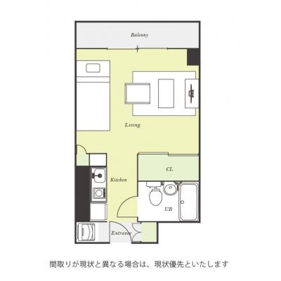 ユニオンマンスリー新小平１　209　1R・シングル☆◆インターネット固定回線（有線・Wi-Fi）無料の部屋◆【禁煙ルーム】ローテーブル＆ソファ付きの快適なお部屋の間取り図