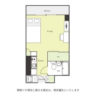 ユニオンマンスリー新小平１　318　1R・セミダブル☆◆インターネット固定回線（有線・Wi-Fi）無料の部屋◆【禁煙ルーム】勉強やテレワークにおすすめデスク＆チェアのあるお部屋の間取り図
