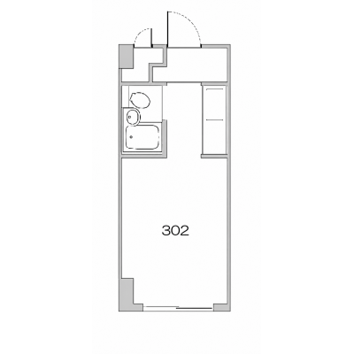 【J’sマンスリー淵野辺 302】即入居可🌟厚さ20㎝高密度ポケットコイルマットレス使用！横浜線 淵野辺駅まで徒歩3分！コンビニ、スーパーも至近☆【インターネット無料】の間取り図