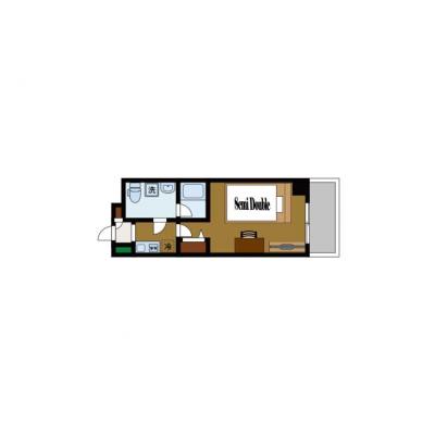 BraTTo綾瀬ステーションフロント【即入居スタート🥰】家具家電付き｜設備良好｜綾瀬駅まで徒歩10分の人気1Kマンスリー♪の間取り図