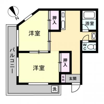 ブランシェル｜駅近・家具家電付きで快適に暮らせるウィークリー・マンスリーSSSの間取り図