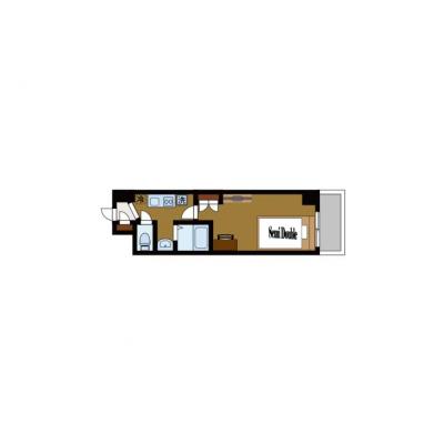 BraTTo西院フローライト【即入居スタート🥰】家具家電付き｜ネット無料｜烏丸御池駅まで直通♪の間取り図