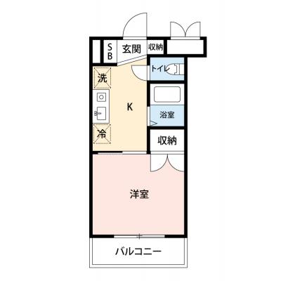 【🎉初期費用オフ｜お得なキャンペーン】【禁煙🚭/Wi-Fi無料🌐】マイナビSTAY成田　307の間取り図