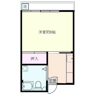 新宿区北新宿４丁目マンスリーマンションの間取り図