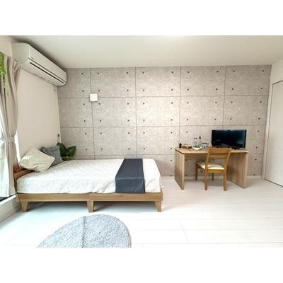 🔷🔹🔸🔶⭐ゆとりある洗面スペース⭐1Rタイプ⭐2口ガスコンロ⭐隣が気にならない2階角部屋⭐【禁煙&Wi-Fi】⭐🔶🔸🔹🔷「K4」の間取り図