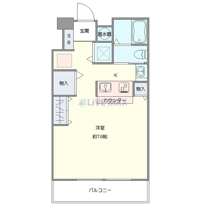 マンスリーリブマックス中目黒SOUTHハーモニー△『禁煙ルーム・31平米・独立洗面』【ベーシック】の間取り図