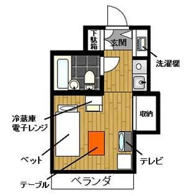 YM渋谷本町●ネット接続無料●の間取り図