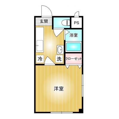 コスパだけじゃない“快適さ重視”◎マンスリータウン宮原A301【宮原駅まで徒歩8分 🚶‍♀️✨】【無料Wi-Fiあり📶】の間取り図