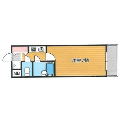 🌈新規オープン賃料半額🌈山陽姫路駅徒歩7分🚃コンビニ徒歩2分🏪Wifi無料🛜分譲タイプ・オートロック完備の角部屋【M135】の間取り図