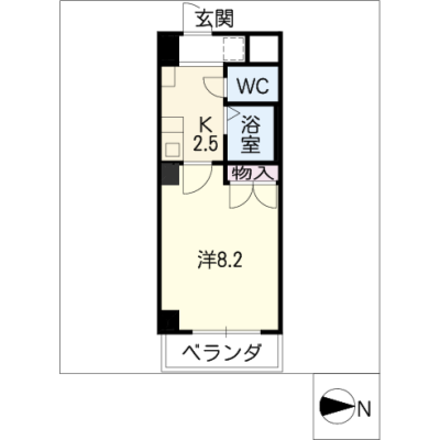 アルDEスリー桜山　803の間取り図