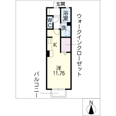 アルDEスリー北区役所前　203の間取り図