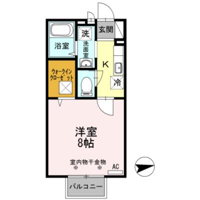 2026/07/14以降入居可能　D-ROOMマンスリー【ソレイユ東野】インターネット使い放題！の間取り図