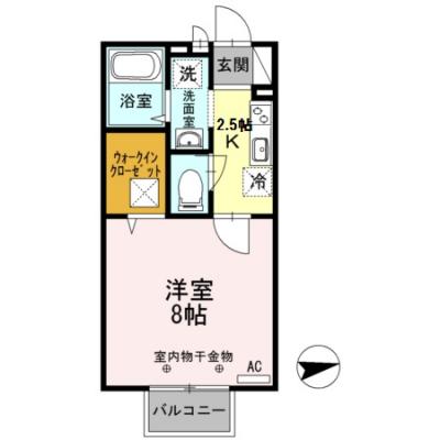 2026/07/14以降入居可能　D-ROOMマンスリー【ソレイユ東野】インターネット使い放題！の間取り図