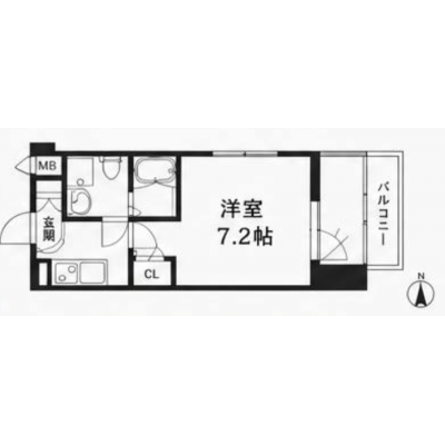マンスリー大阪難波桜川の間取り図