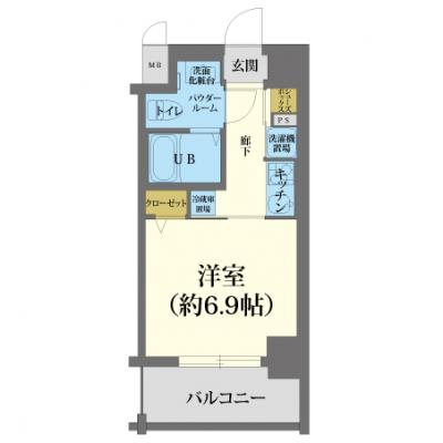 【先着順】【オフシーズンにつき60％OFF】【ネット無料/浴室乾燥機付き】　エイペックス北梅田🚭　［C.1263090］の間取り図