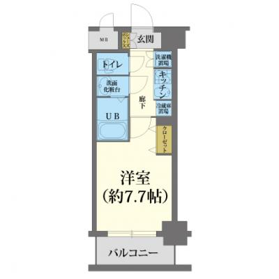 🦅 『賃料』最大“半額” 『清掃費』『寝具代』も”大幅割引”実施中🌲【ネット無制限/浴室乾燥機付き】レジュールアッシュ天王寺🚭　［C. 5524030］の間取り図