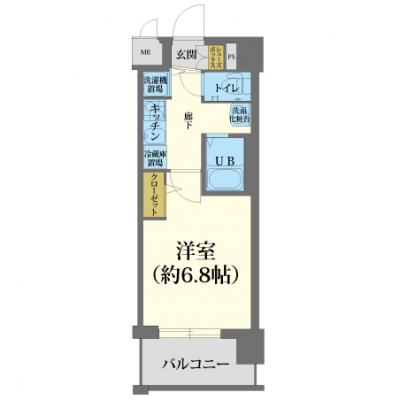 🌈初めてのマンスリー利用でも安心の充実設備【ネット無料/浴室乾燥機付き】　SDグランツ新大阪　［C.1133070］の間取り図