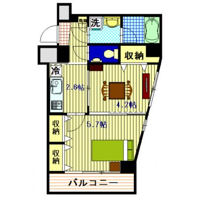 【物件敷地内に駐車場あり！】メゾンドシャルマン　　宅配ボックス・インターネット無料♪　東邦医大通りにございます🚗　敷地内LUUPあり！の間取り図