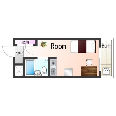 OneLife芦屋メゾンSL【芦屋駅近く・3点ユニットバスタイプ】の間取り図