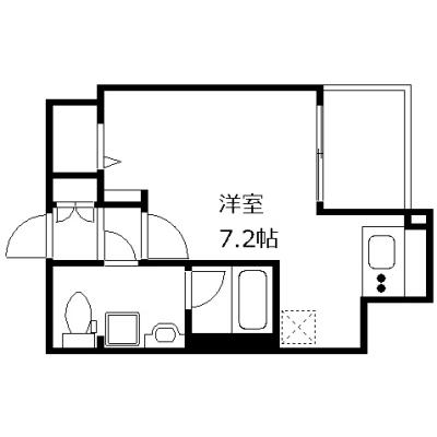 OneLife四ツ木ネクスト【▼Wi-Fi無制限・オートロック・バストイレ別・独立洗面台・浴室乾燥機】の間取り図