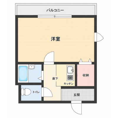 ◆パシオン高槻４【阪急富田駅徒歩５分！バス・トイレ別！】 の間取り図