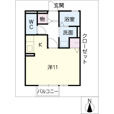 アルDEスリー春日井　202の間取り図