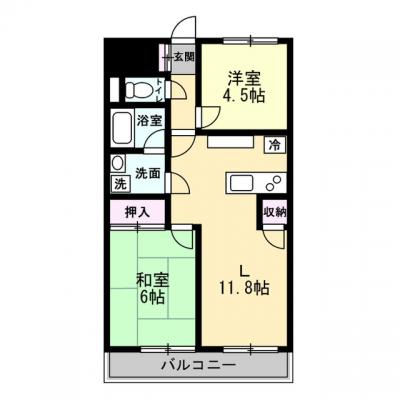 オスカーマンション｜Wi-Fi無料・設備充実、コンビニ徒歩2分のSSSシリーズの間取り図