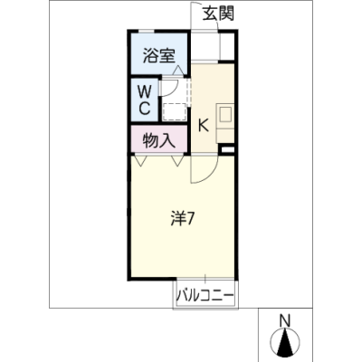 アルDEスリー長久手　202の間取り図