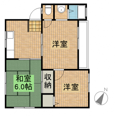 三島のマンスリー ＪＲ総持寺 ファミリー5名入居可能★駐車場あり★インターネット無料★の間取り図