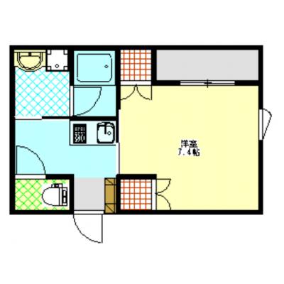 レントライフマンスリー長野北石堂Aの間取り図