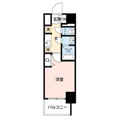 【🎉初期費用オフ｜お得なキャンペーン】【禁煙🚭/Wi-Fi無料🌐】マイナビSTAY名古屋ドリーム　606の間取り図
