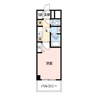 【🎉初期費用オフ｜お得なキャンペーン】【禁煙🚭/Wi-Fi無料🌐】マイナビSTAY名古屋ドリーム　1402の間取り図
