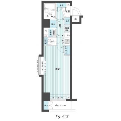 ★格安キャンペーン実施中★　室内動画あり・G-Style.BBwf東京　JR山手線　五反田駅前1B（禁煙）【嬉しいインターネット料金込み♪食器類や調理器具等の生活備品も日額料金に含んでいます♪】の間取り図