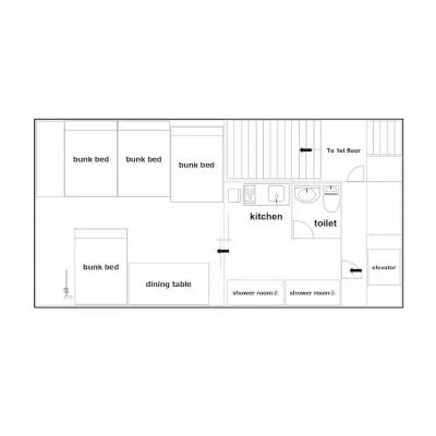 FUKUHOUSE船場　立地抜群！飲食店多数　心斎橋、梅田へのアクセス便利の間取り図