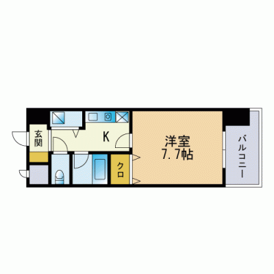 ♪唐人町駅徒歩１分 2番出口目の前♪　ウェルス21ヤオジの間取り図