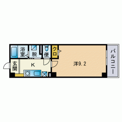 ♪地下鉄七隈線【別府駅】徒歩１分　27㎡の広々１K♪　コンフォート別府の間取り図